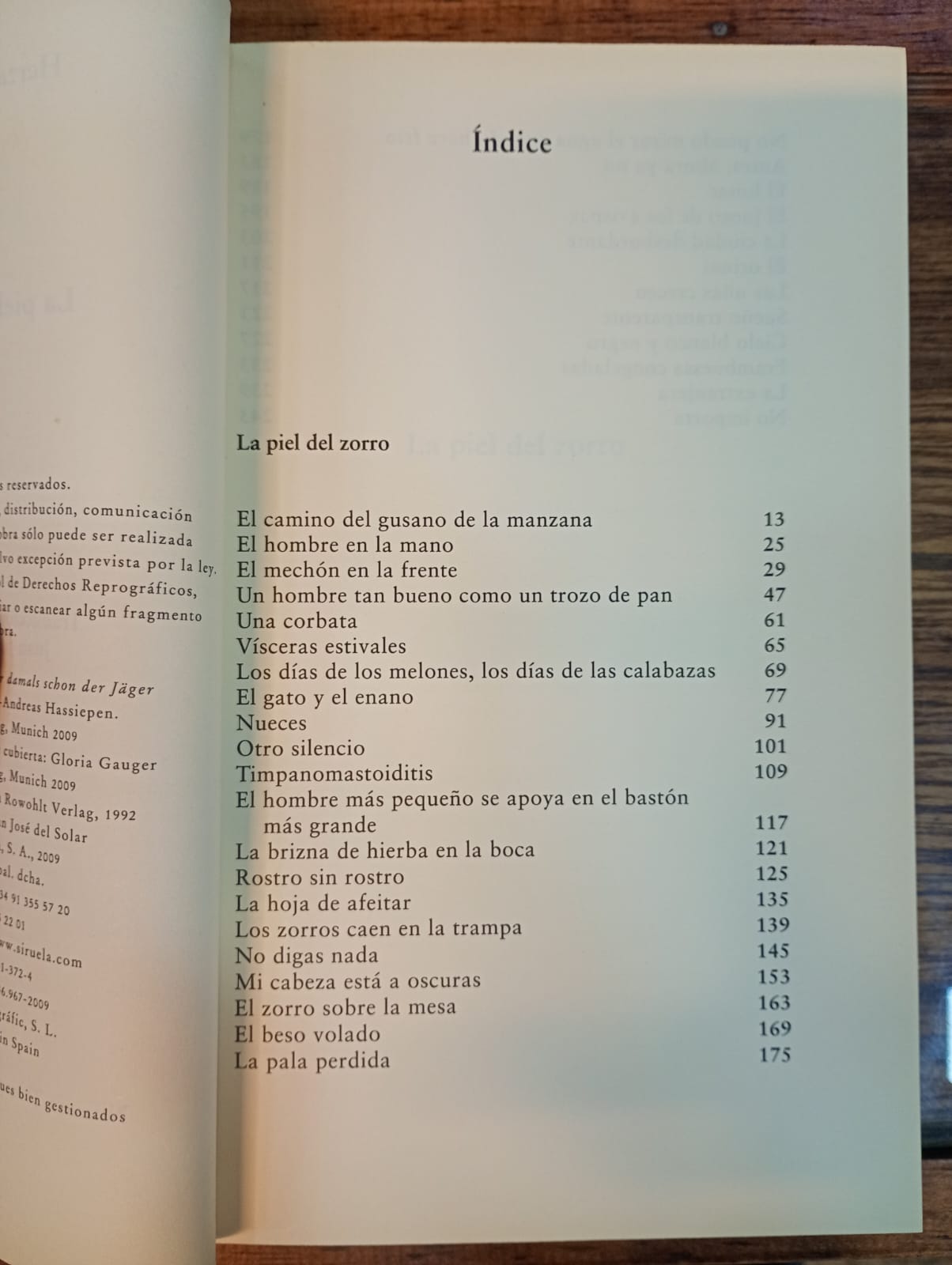 La piel del zorro. Herta Müller