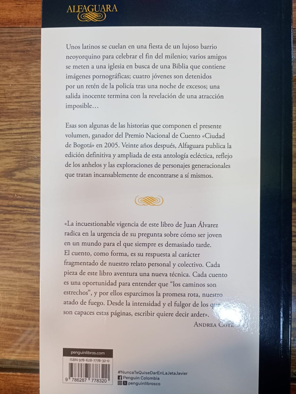 Nunca te quise dar en la jeta, Javier. Juan Álvarez