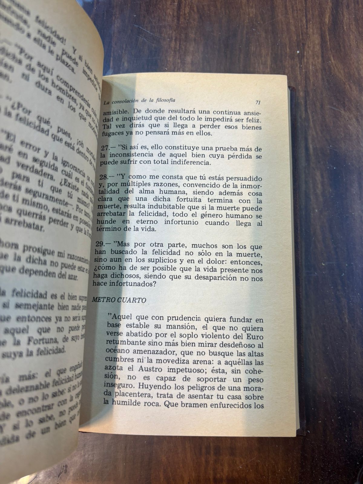 La consolación de la filosofía. Boecio