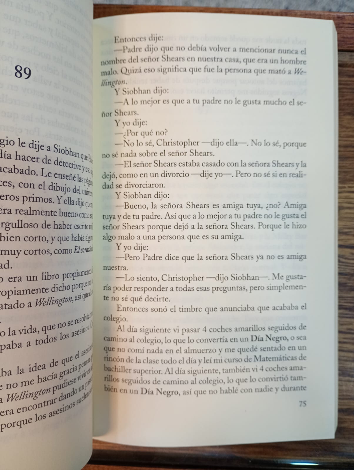 El curioso incidente del perro a medianoche. Mark Haddon