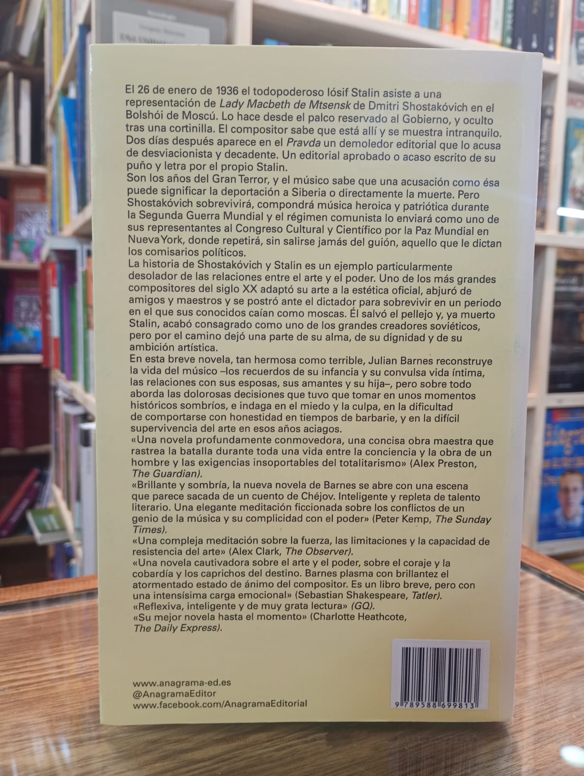 El ruido del tiempo. Julian Barnes