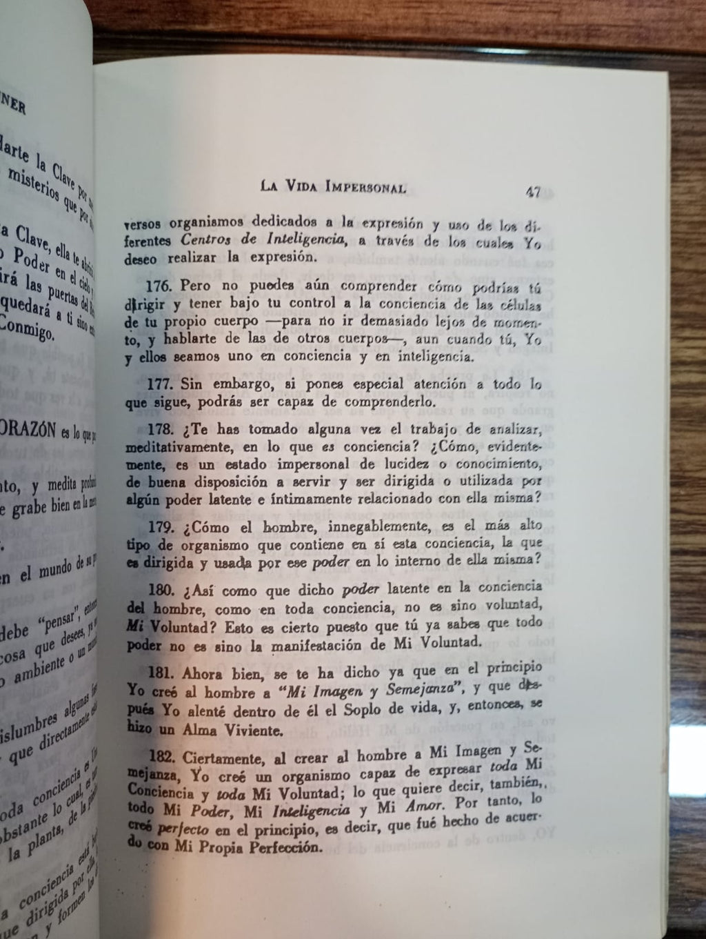 La vida impersonal. Joseph S, Benner
