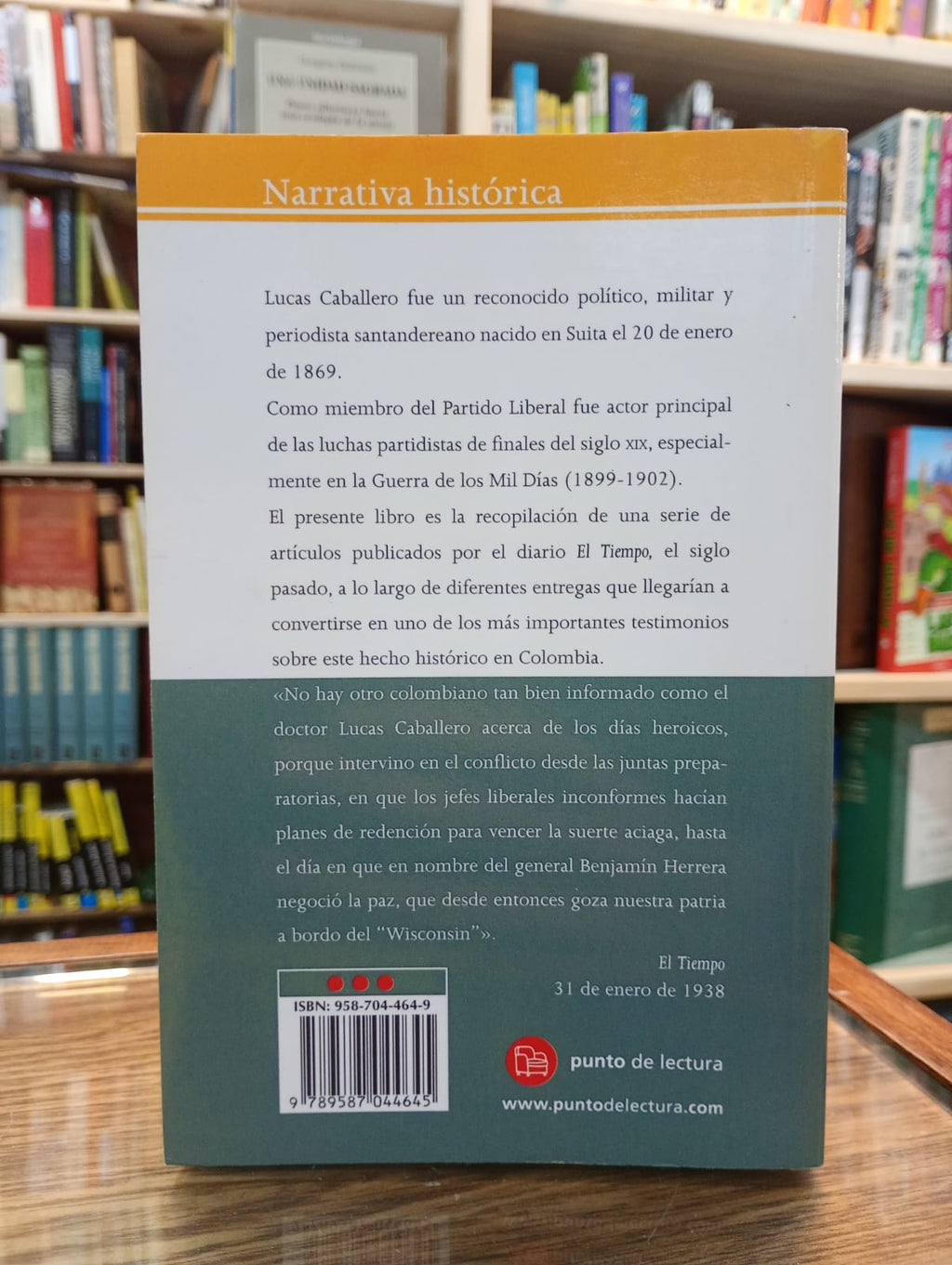 Memorias de la guerra de los mil días. Lucas Caballero