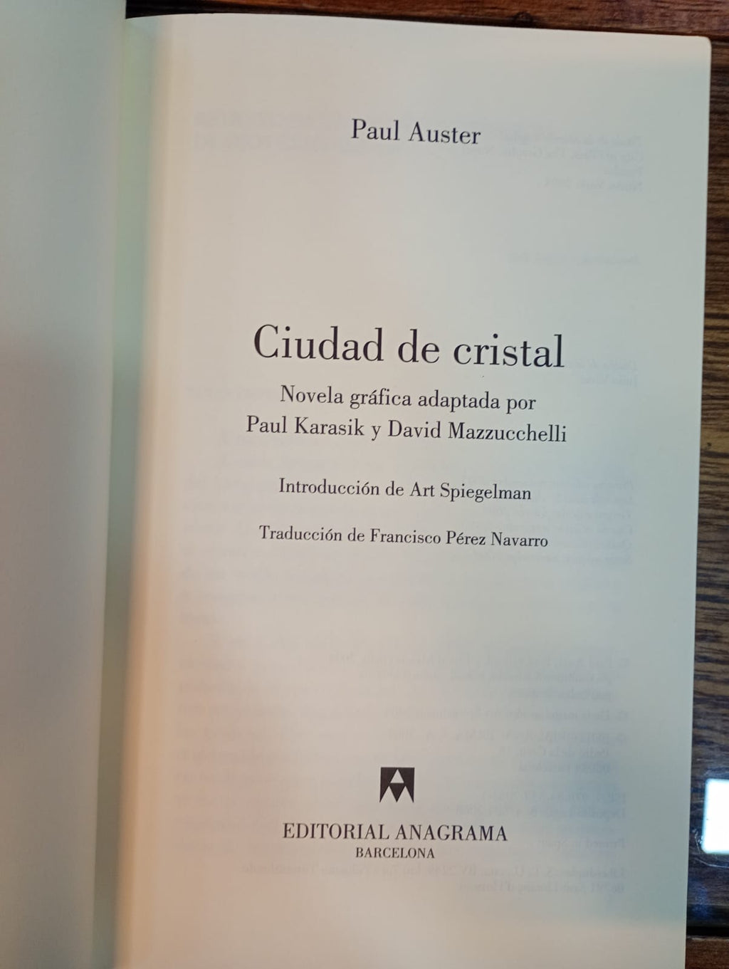 Ciudad de cristal (novela gráfica). Paul Auster