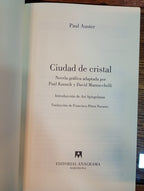 Ciudad de cristal (novela gráfica). Paul Auster