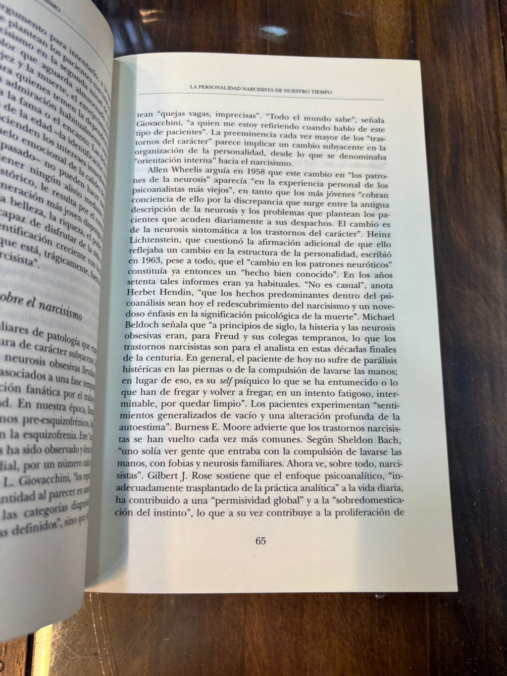 La cultura del narcisismo. Christopher Lasch