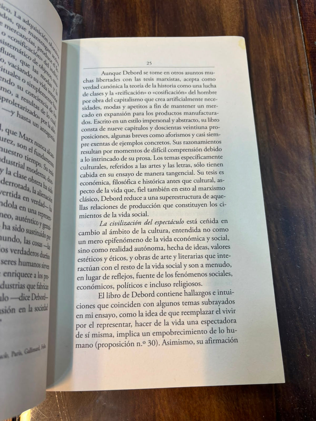 La civilización del espetáculo