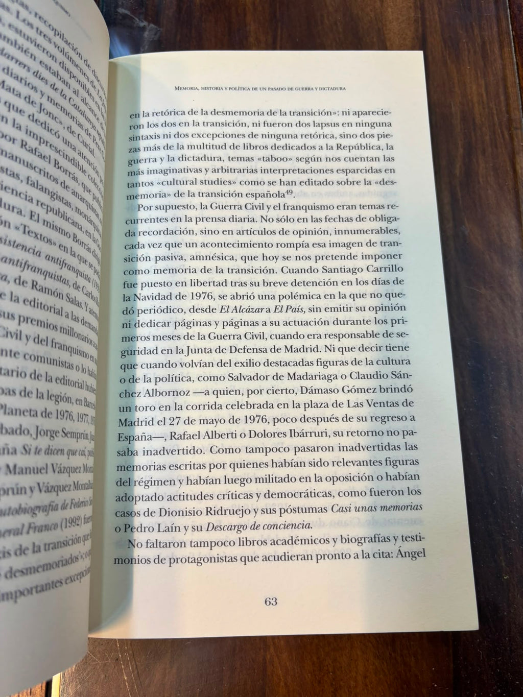Memoria de la guerra y del franquismo