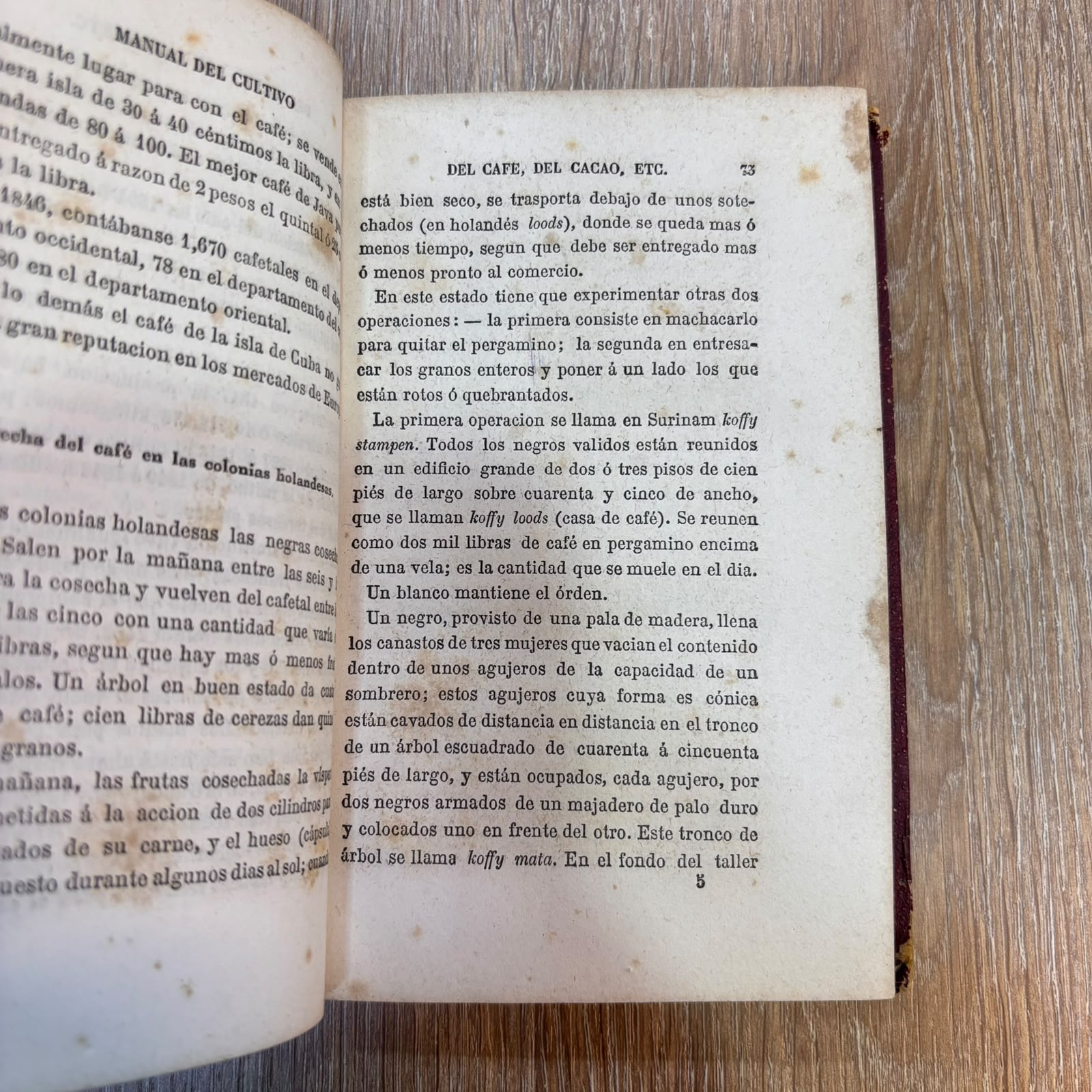 Manual del cultivo del café, cacao, vainilla y tabaco en la América española