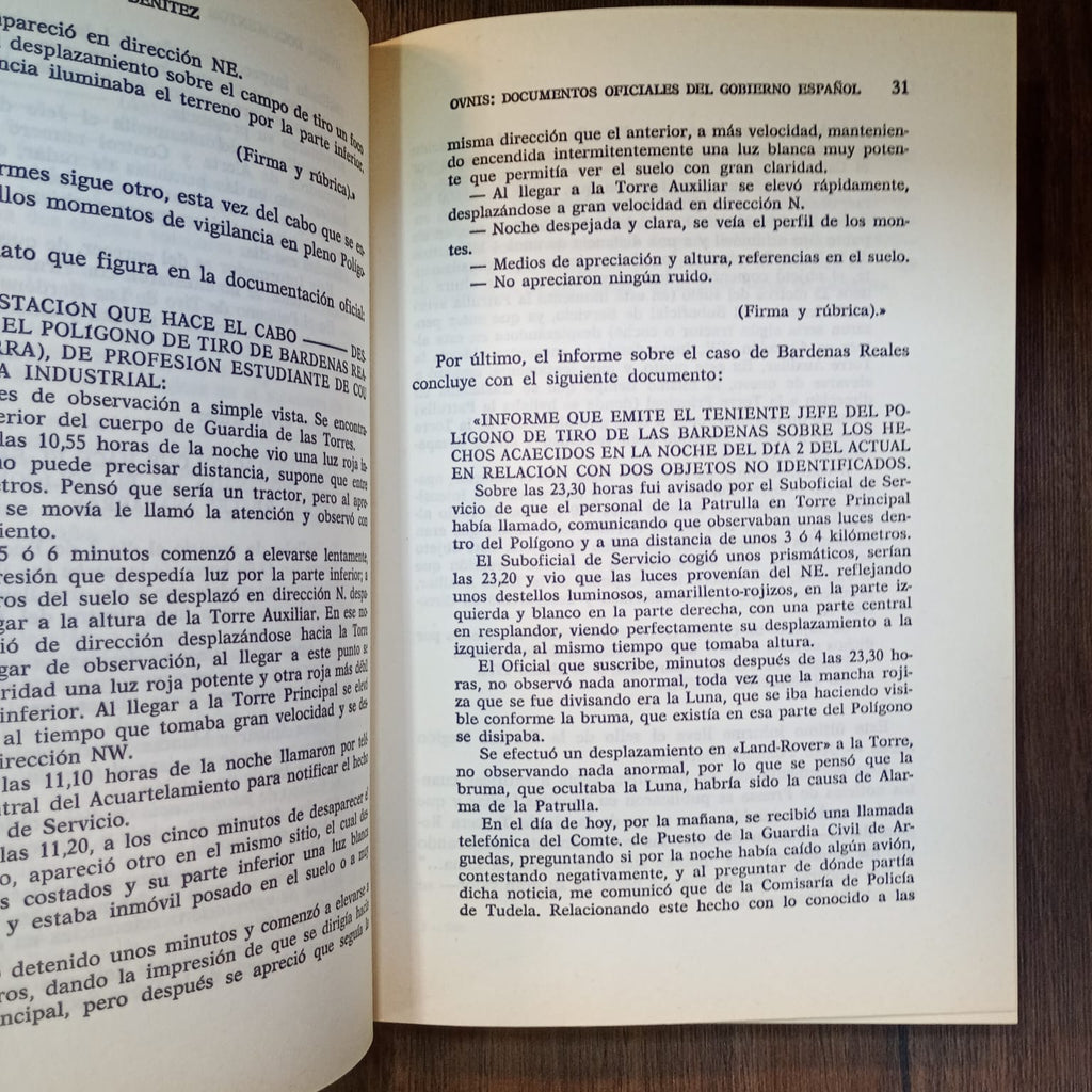 OVNIS: Documentos oficiales del gobierno español