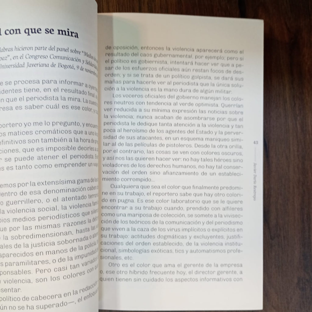 Pensamientos: discursos de ética y periodismo