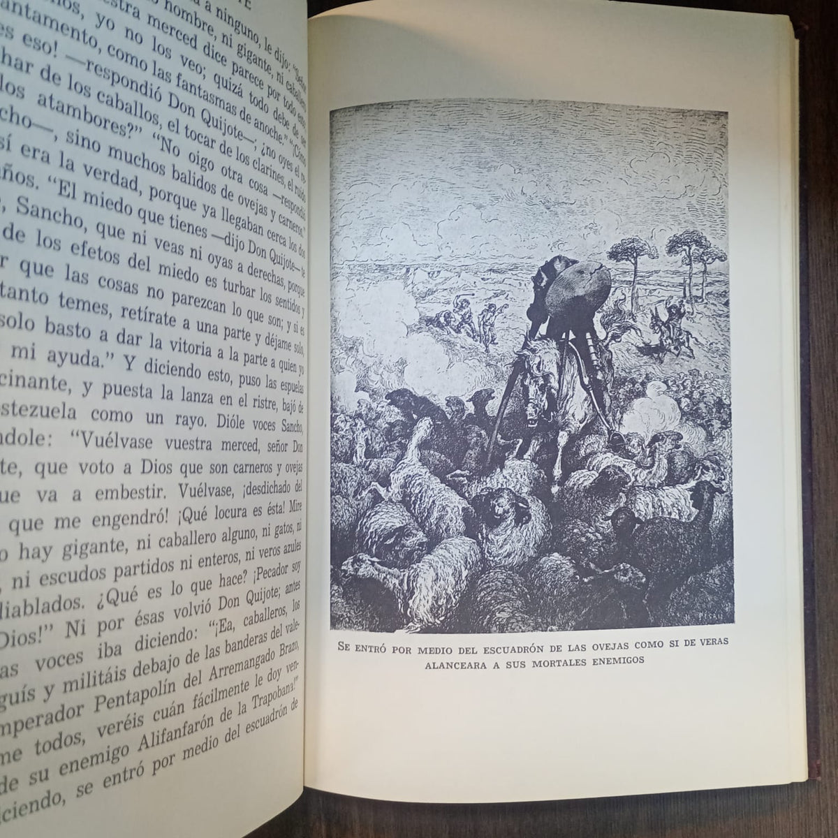 Don Quijote de la Mancha en 4 Tomos (letra grande e ilustrado)