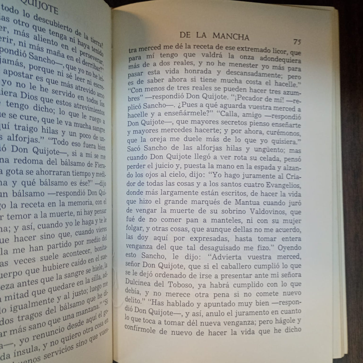 Don Quijote de la Mancha en 4 Tomos (letra grande e ilustrado)