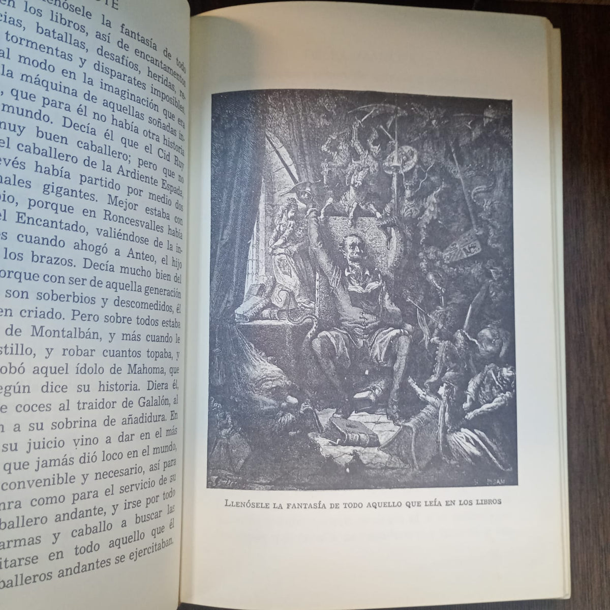 Don Quijote de la Mancha en 4 Tomos (letra grande e ilustrado)