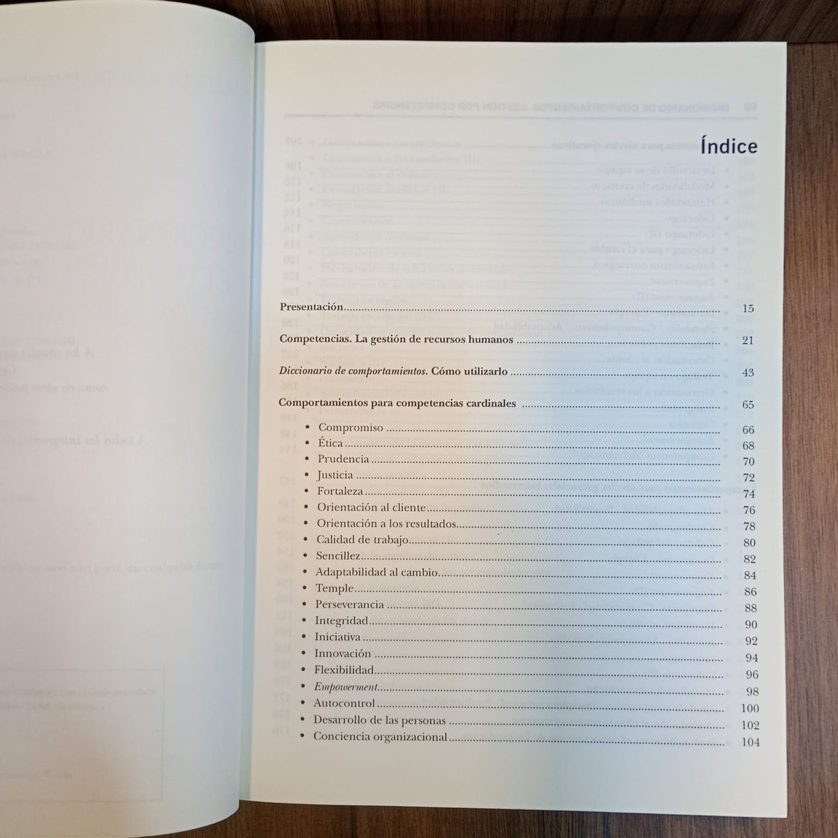 Diccionario de comportamientos