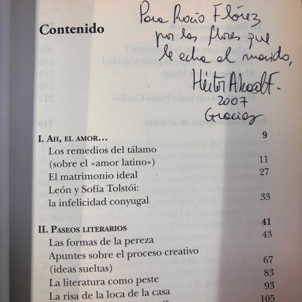 Las formas de la pereza (Firmado por el autor)