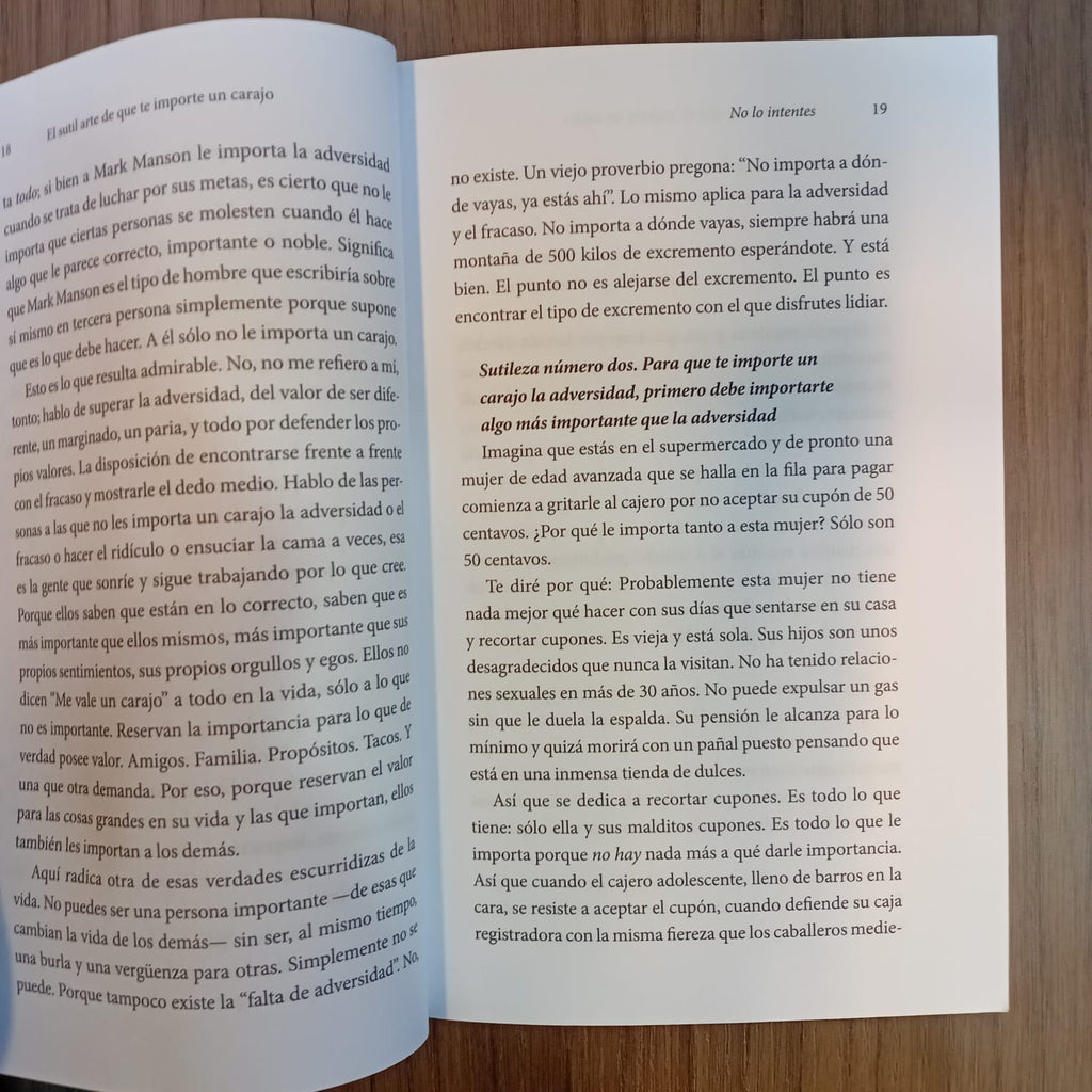 El sutil arte de que te importe un carajo