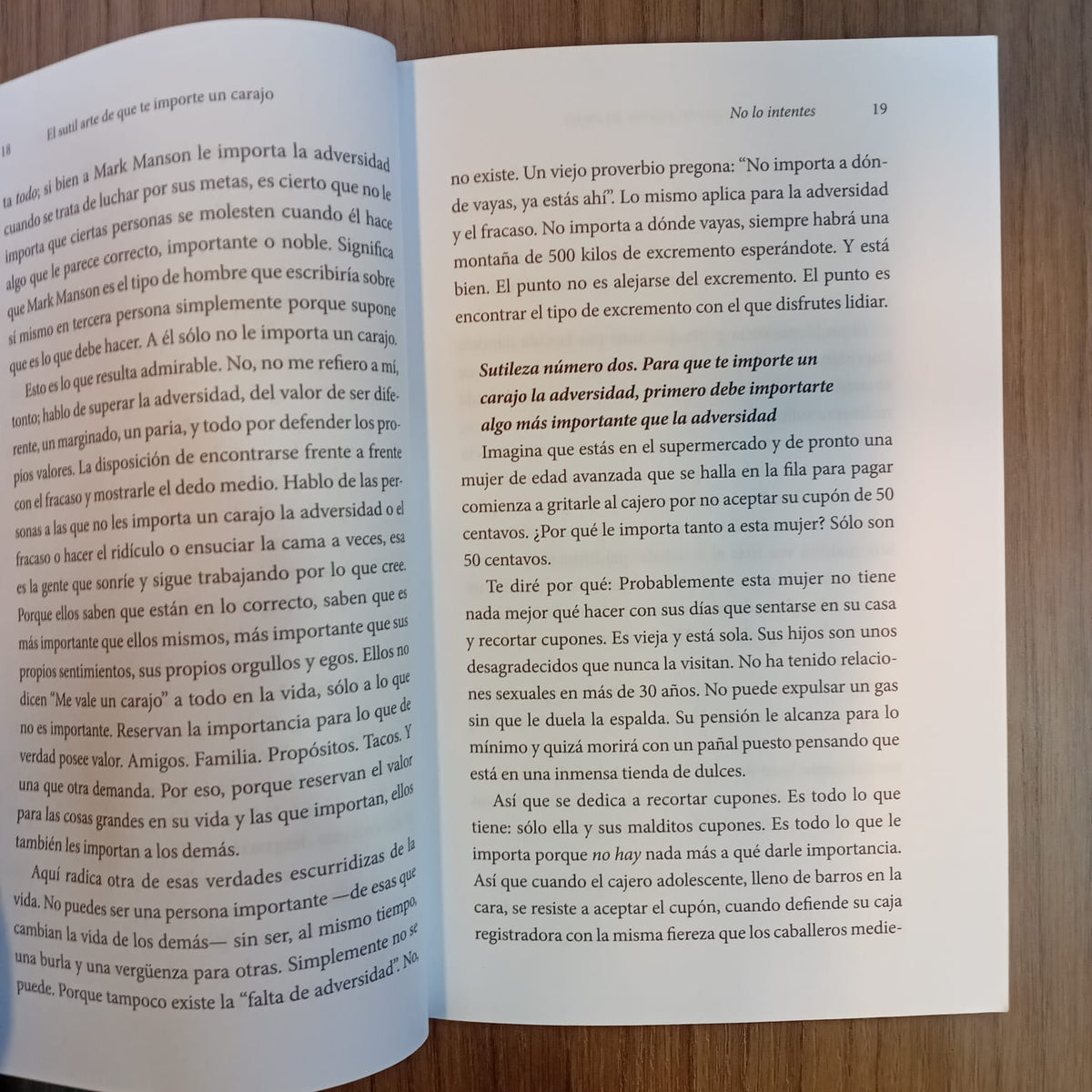 El sutil arte de que te importe un carajo