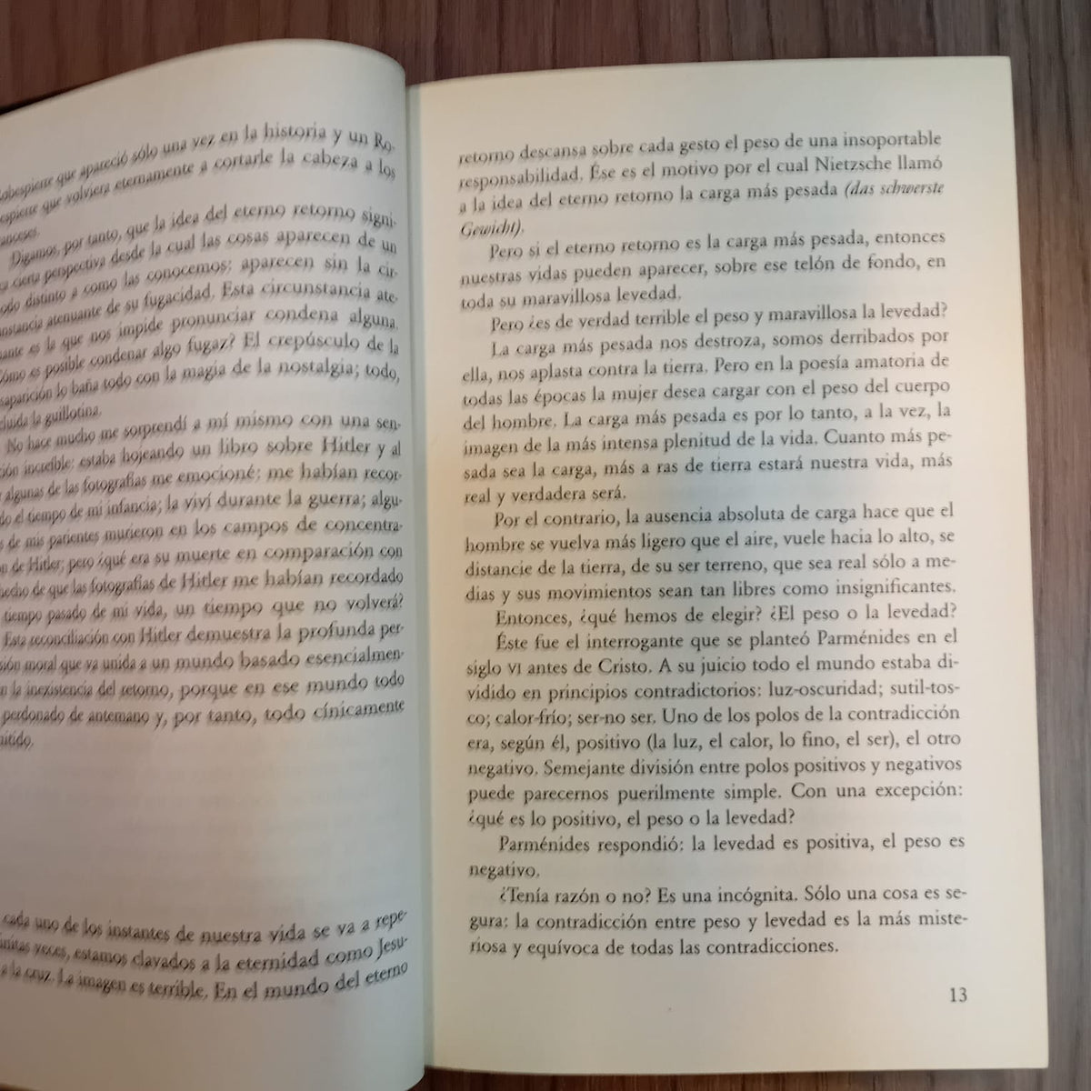 La insoportable levedad del ser