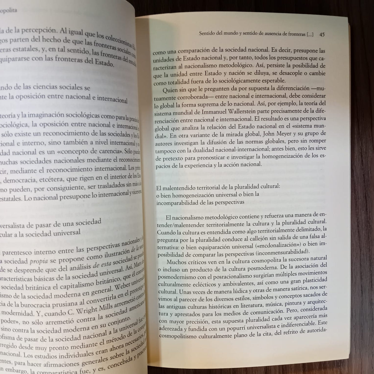 La mirada cosmopolita o la guerra es la paz